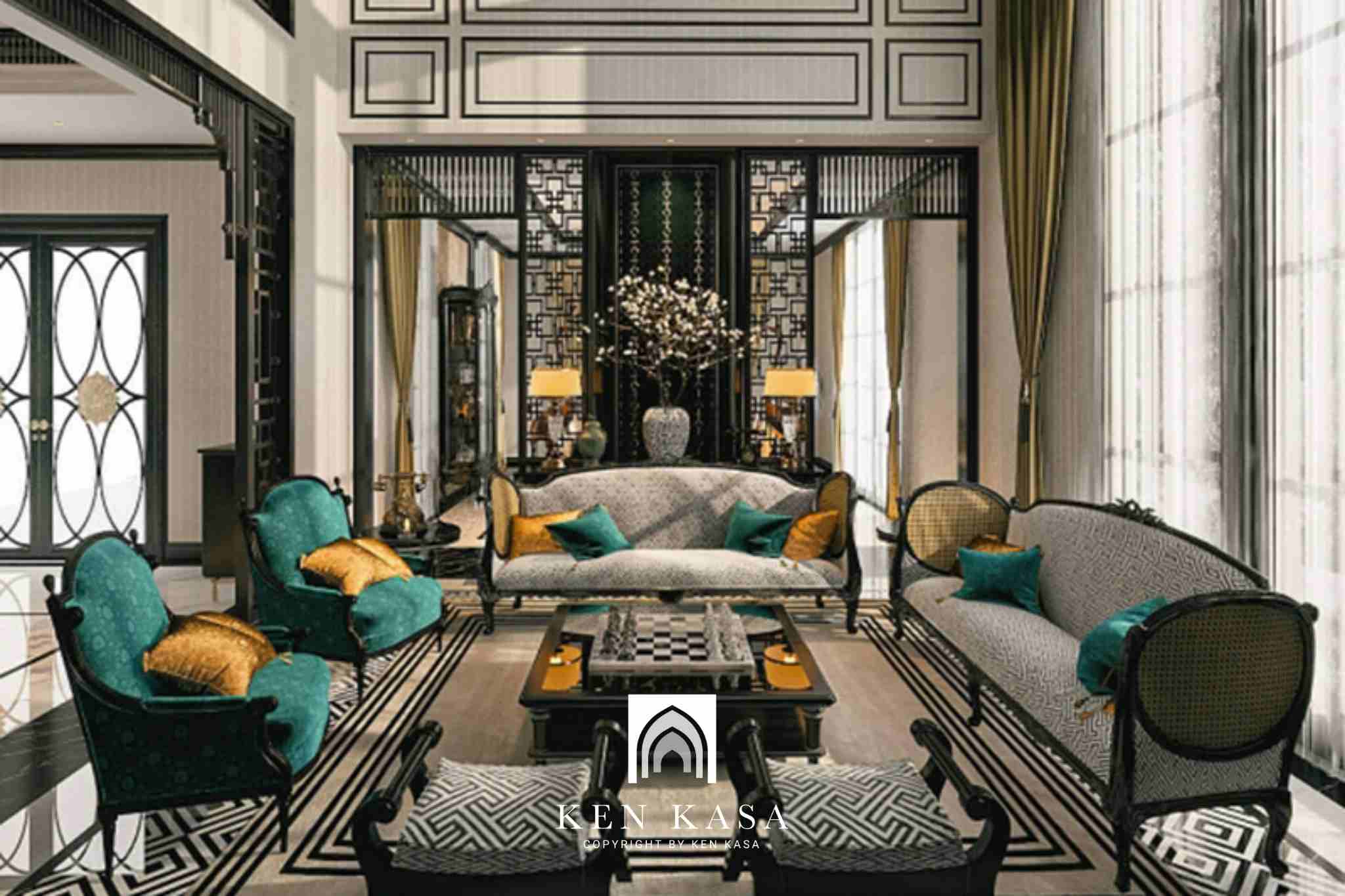 Nội thất của phong cách Đông Dương 
